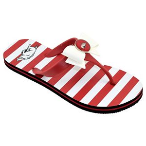 Women's College Edition Arkansas Razorbacks Bow Flip-Flops