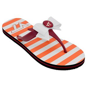 Women's College Edition Virginia Tech Hokies Bow Flip-Flops