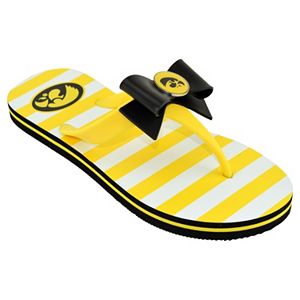 Women's College Edition Iowa Hawkeyes Bow Flip-Flops