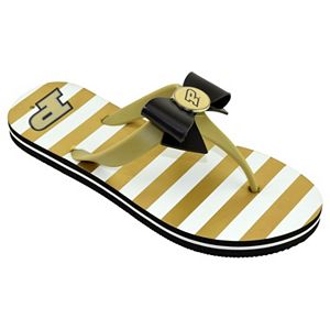 Women's College Edition Purdue Boilermakers Bow Flip-Flops