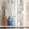 Roommates Faux Distressed Wood Peel & Stick Wallpaper Wall Decal