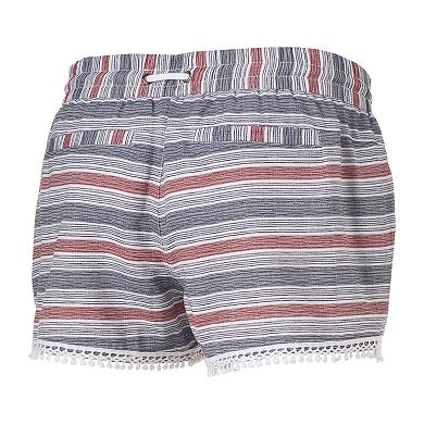 Juniors' Rewind Pom-Pom Hem Linen Shorts