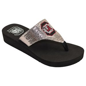 Women's South Carolina Gamecocks Shine Platform Flip-Flops