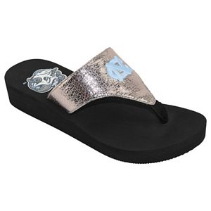 Women's North Carolina Tar Heels Shine Platform Flip-Flops