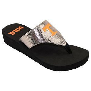 Women's Tennessee Volunteers Shine Platform Flip-Flops