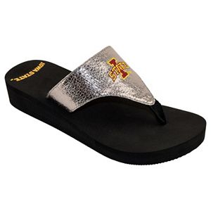 Women's Iowa State Cyclones Shine Platform Flip-Flops