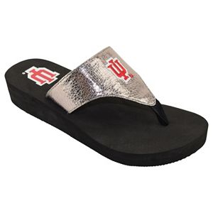 Women's Indiana Hoosiers Shine Platform Flip-Flops