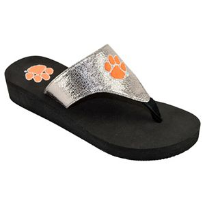 Women's Clemson Tigers Shine Platform Flip-Flops