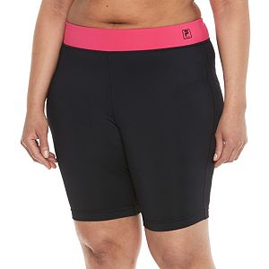 Plus Size FILA SPORT® Printed Fitted Bike Shorts