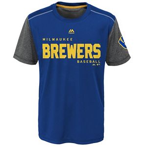 Boys 8-20 Majestic Milwaukee Brewers Club Series Cool Base Tee
