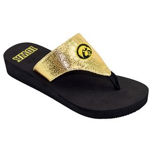 Women's Iowa Hawkeyes Shine Platform Flip-Flops