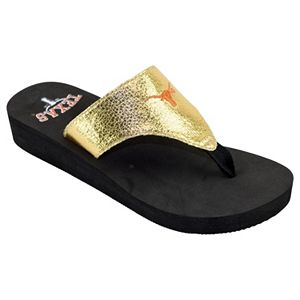 Women's Texas Longhorns Shine Platform Flip-Flops