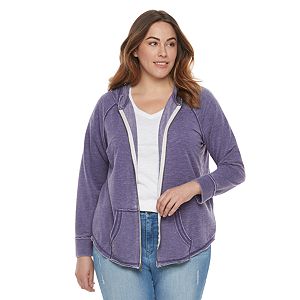 Plus Size SONOMA Goods for Life™ Burnout French Terry Hoodie