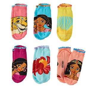 Disney's Elena of Avalor Girls 4-16 6-pk. No-Show Socks