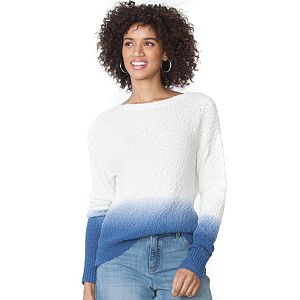 Women's Chaps Dip-Dye Crewneck Sweater