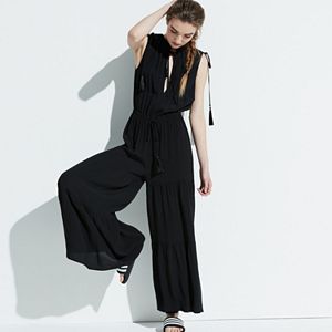 k/lab Wide Leg Peasant Jumpsuit