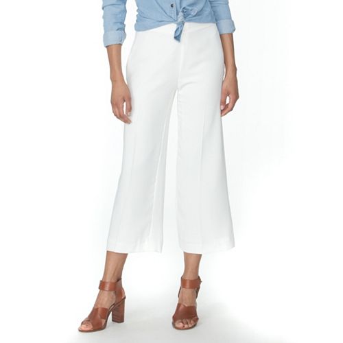 Womens chaps wide leg crop