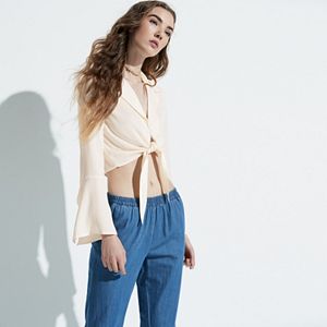 k/lab Tie Front Blouse