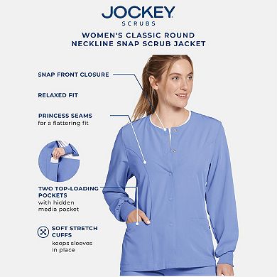 Women's Jockey® Scrubs Classic Round Neckline Snap Jacket 2356