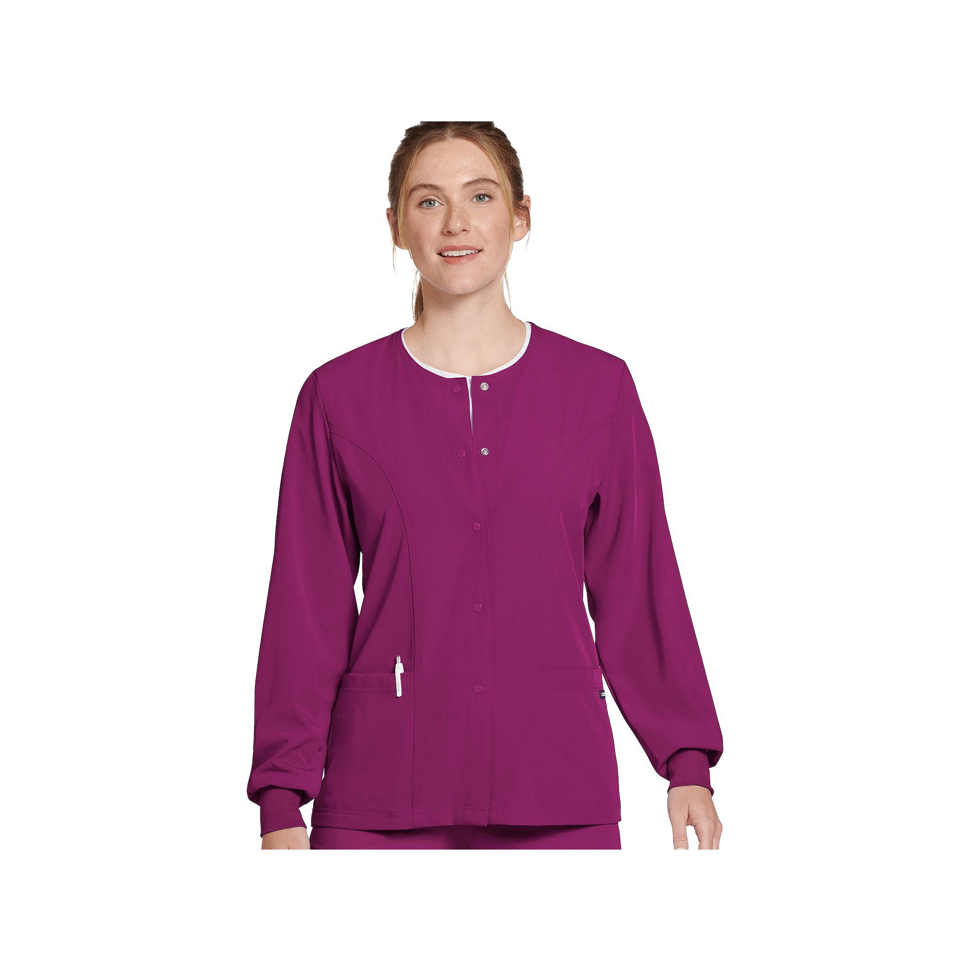 Womens Jockey® Scrubs Classic Round Neckline Snap Jacket 2356, Size: XS, 