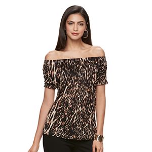 Women's Jennifer Lopez Off-the-Shoulder Ruched Top