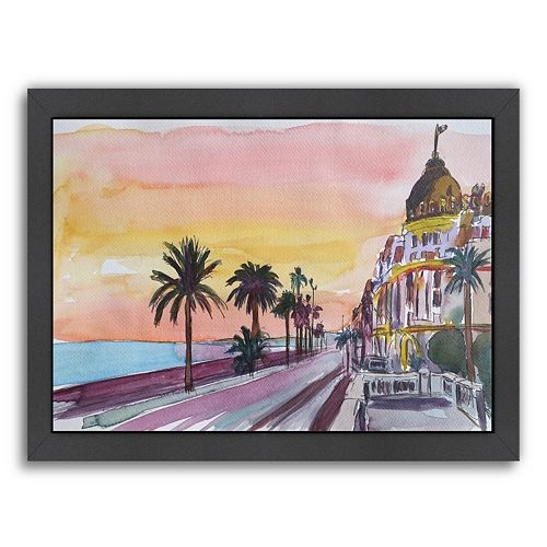 Americanflat Nice, France Seaview Framed Wall Art