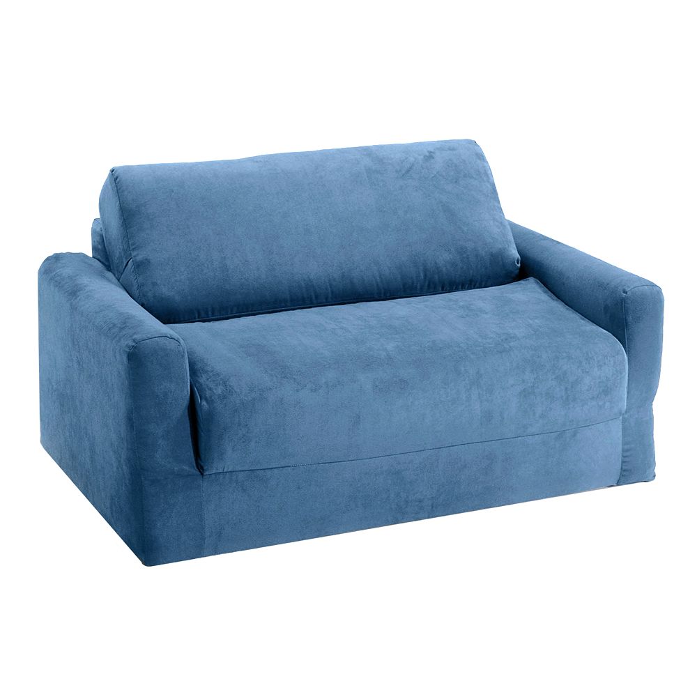 Fun Furnishings Blue Microsuede Sleeper Sofa - Kids Fun Furnishings Blue Microsuede Sleeper Sofa - Kids
