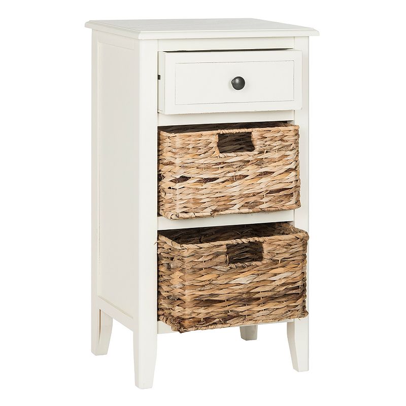 Safavieh Everly Contemporary Side Table with Drawer and Two Baskets