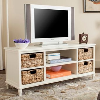 Safavieh Woven Basket & TV Stand 5 pc Set