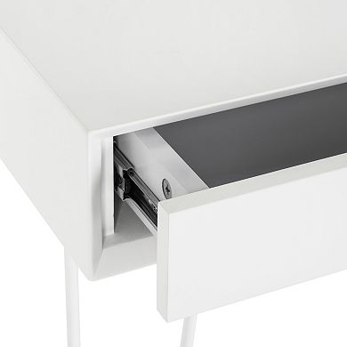 Safavieh Retro White 2-Drawer Desk