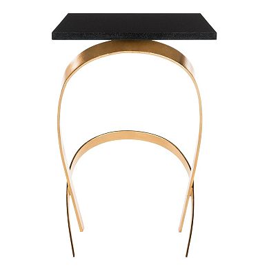 Safavieh Contemporary Gold Leaf Finish End Table