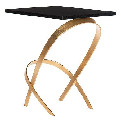 Safavieh Contemporary Gold Leaf Finish End Table