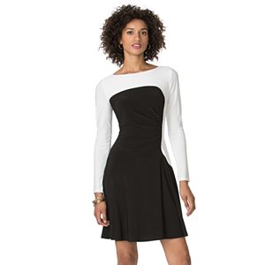 Women's Chaps Colorblock Fit & Flare Dress