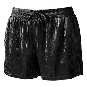 Juniors' Joe B Velvet Shortie Shorts