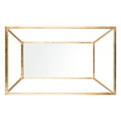 Safavieh アレンゴールドドリープレトロコーヒーテーブル Safavieh Geometric Gold Finish Coffee Table