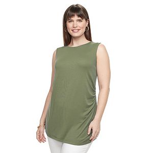 Plus Size Apt. 9® Ruched Sleeveless Top