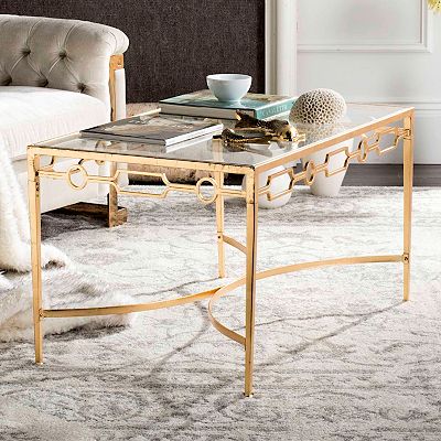 Gold tone coffee table discount