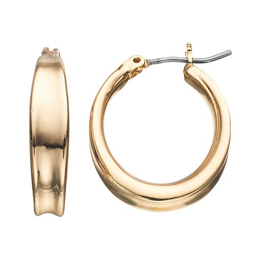 Napier Gold Tone Hoop Earrings 