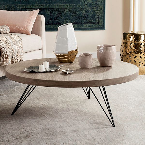 Circle rustic store coffee table