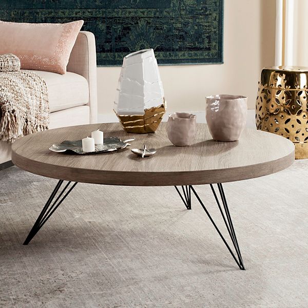 Safavieh Rustic Contemporary Round, Pics Of Round Coffee Tables