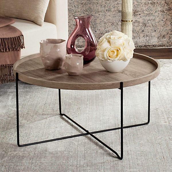 Safavieh Tray Top Contemporary Coffee Table, Round Coffee Table Tray