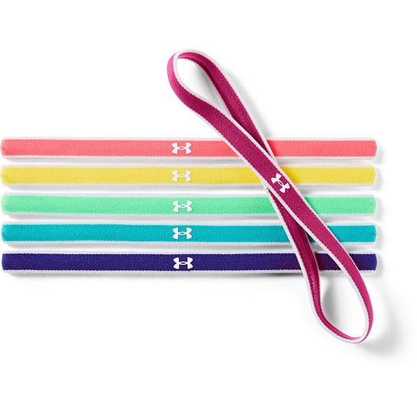 NEW Under Armour Skinny Headbands Multi-Colored 6-pack 
