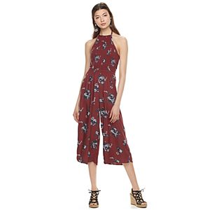 Juniors' Mudd® Halter Culotte Jumpsuit