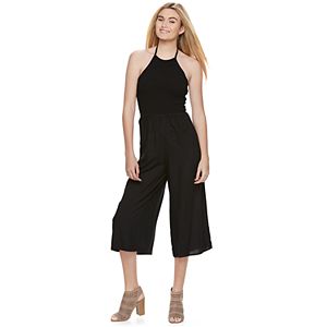 Juniors' Mudd® Halter Culotte Jumpsuit