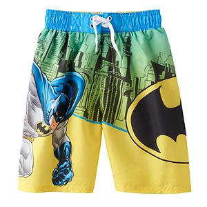 Boys 4-7 DC Comics Batman Gotham City Swim Trunks