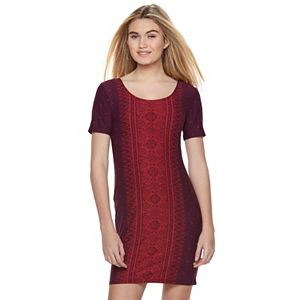 Juniors' Mudd® Short Sleeve Bodycon Dress