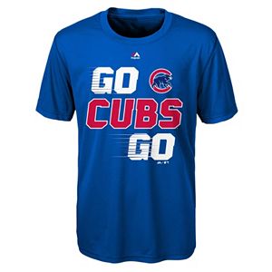 Boys 8-20 Majestic Chicago Cubs Double Header Cool Base Tee