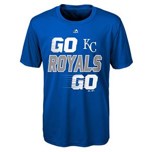 Boys 8-20 Majestic Kansas City Royals Double Header Cool Base Tee
