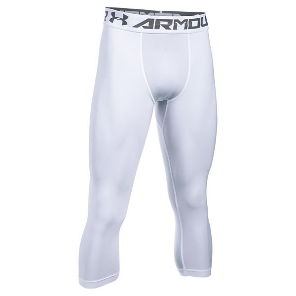 NEW-MENS' UNDER ARMOUR HEATGEAR GRAPHITE 3/4 COMPRESSION LEGGINGS