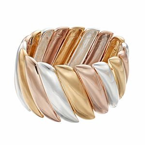 Jennifer Lopez Tri Tone Wavy Stretch Bracelet